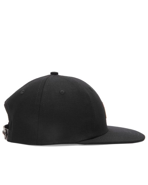 Randy's Garments Black 5 Panel Logo Snapback Cap for men