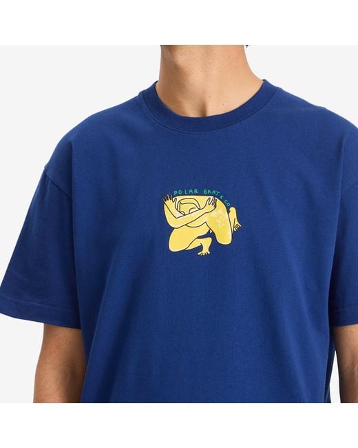 POLAR SKATE Blue Shy Bow T-Shirt for men