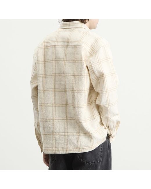 NN07 Natural Adwin Check Overshirt for men