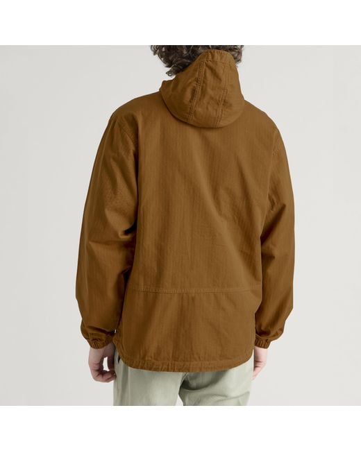 Gramicci Green Herringbone Hooded Jacket for men