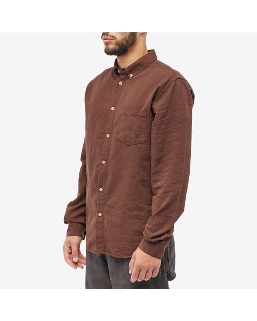 Folk Brown Relaxed Fit Shirt for men