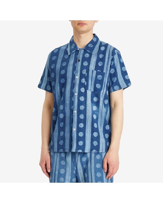 Kardo Blue Chintan Shibori Dye Vacation Shirt for men