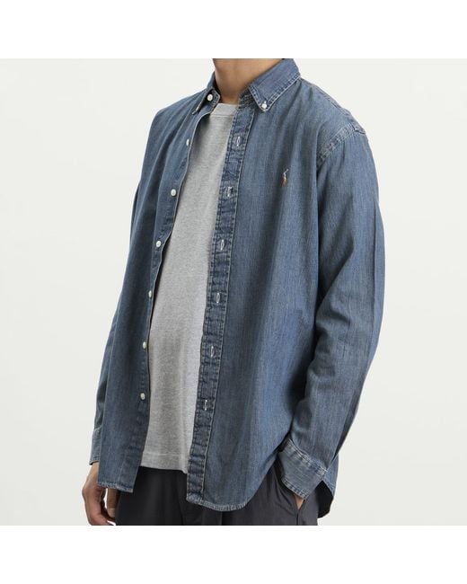 Polo Ralph Lauren Blue Button Down Shirt for men