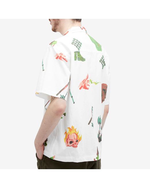 Heresy White Dungeon Vacation Shirt for men