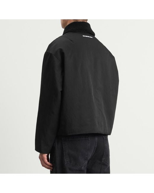 MKI Miyuki-Zoku Black Padded Nylon Box Jacket for men