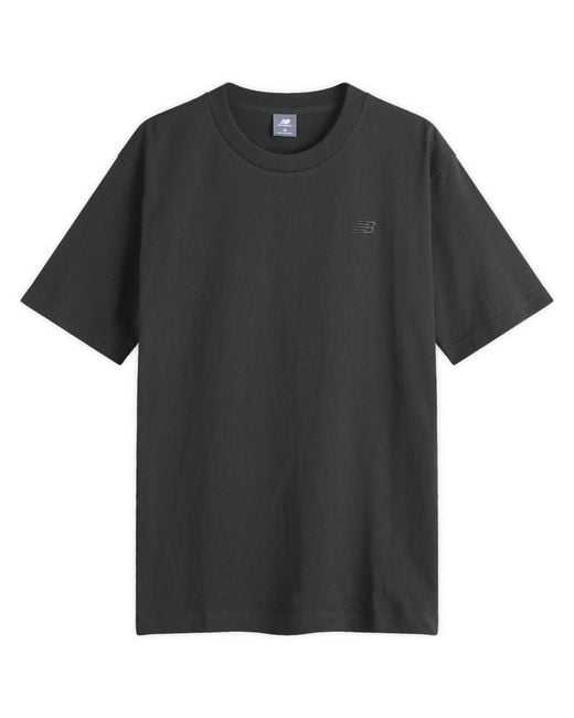 New Balance Black Nb Athletics Cotton T-Shirt for men