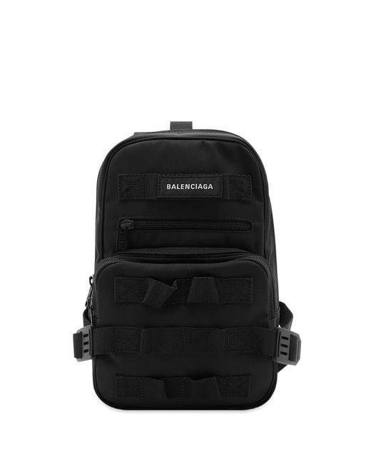 Balenciaga Army Sling Backpack in Black for Men Lyst