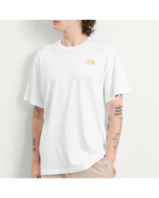 The North Face White Pitch A Tent Relaxed T-Shirt for men