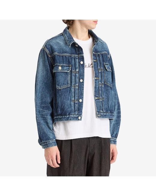 Visvim Blue Ss 101X Damaged 1010 Jacket for men