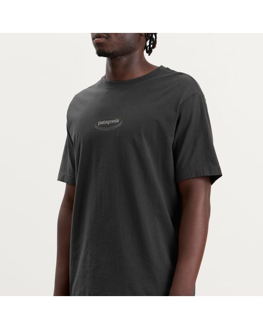 Patagonia Black 95 Oval Logo T-Shirt for men