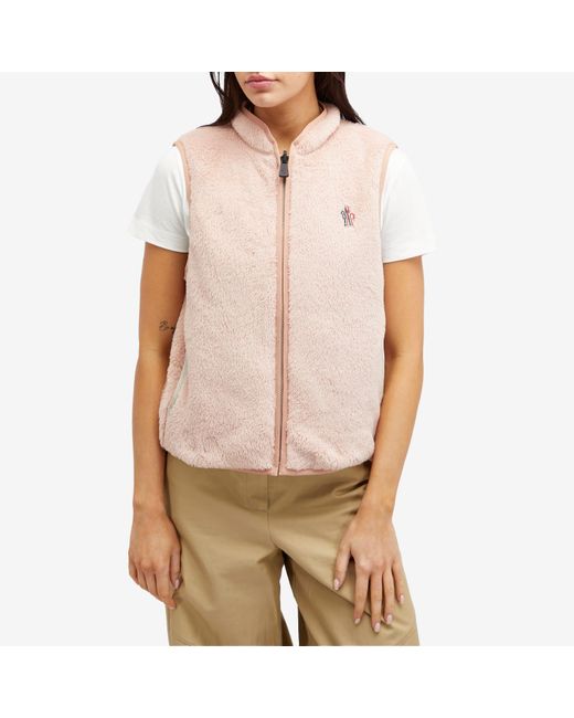 3 MONCLER GRENOBLE Pink Fleece Vest