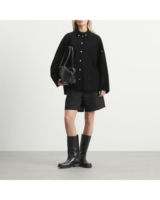 Studio Nicholson Black Dash Suede Jacket