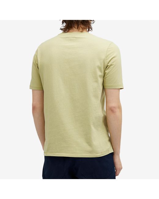 Folk Yellow Contrast Sleeve T-Shirt for men