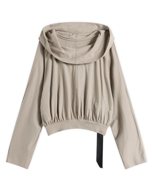 Rick Owens Brown Cropped Hood Top
