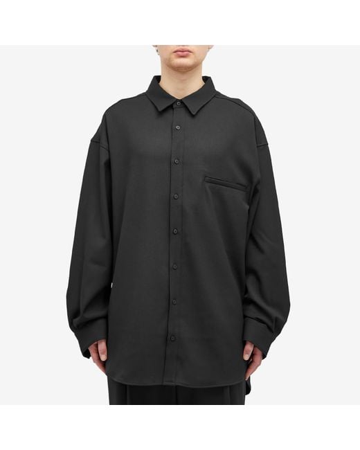 Entire studios Black Giant Wool Shirt for men