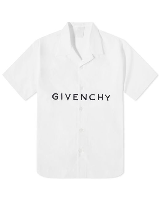 Givenchy White Logo Hawaiian Shirt for men