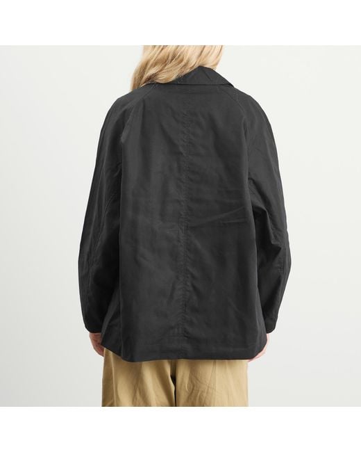 Baserange Black Even Waxed Cotton Jacket
