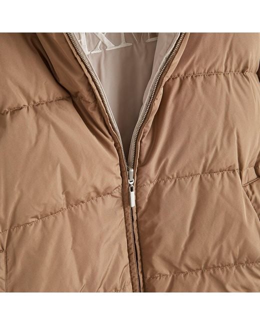 Max Mara Brown Quilted Maxi Coat