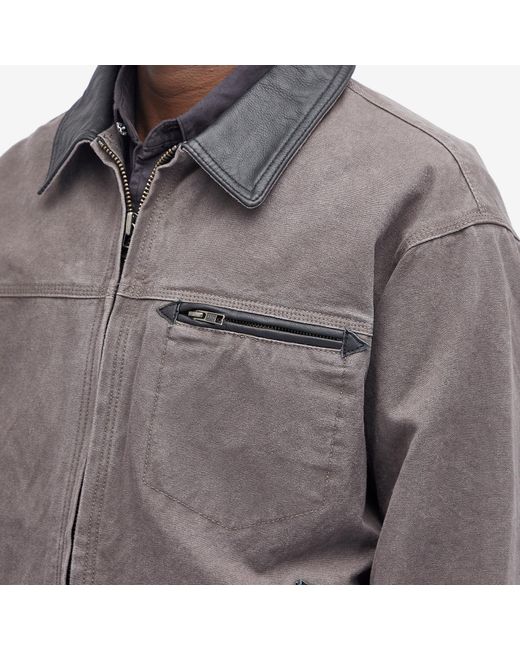 FRIZMWORKS Gray Heavy Canvas Work Jacket for men