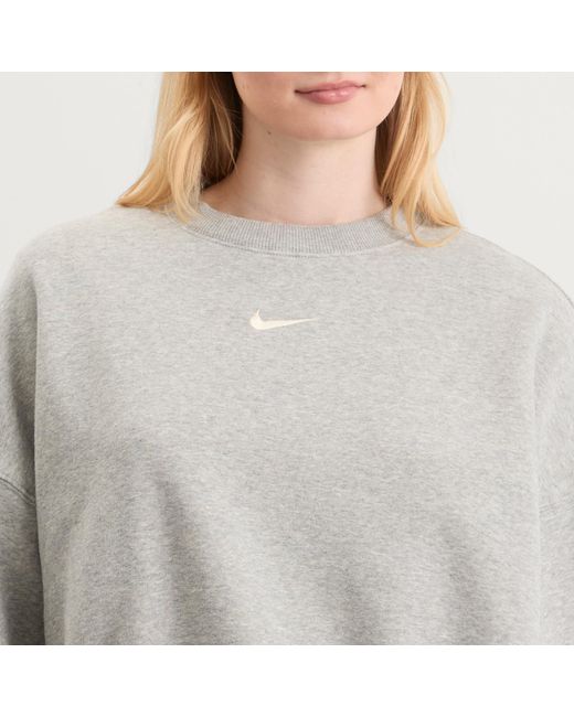 Nike Gray Phoenix Fleece Oversized Crew Sweat