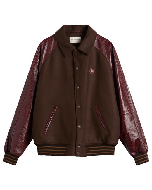 Drole de Monsieur Brown Drole De Monsieur Wool And Leather Teddy Jacket for men