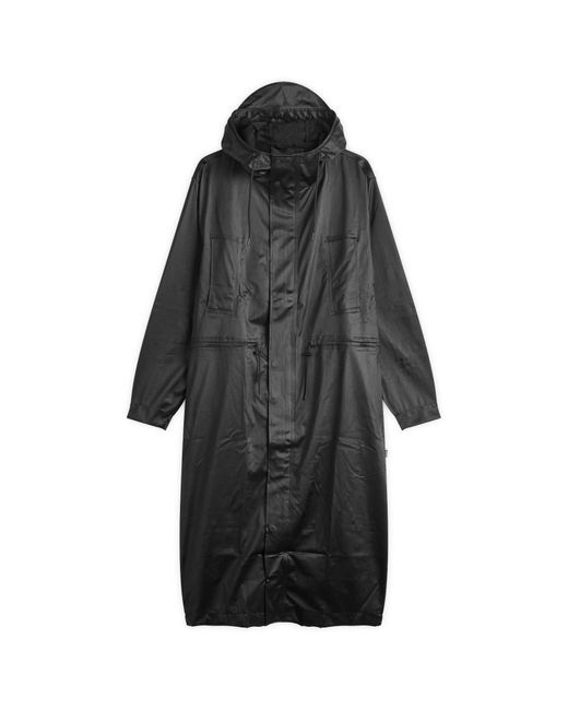 Rains Black Bold Longest Jacket