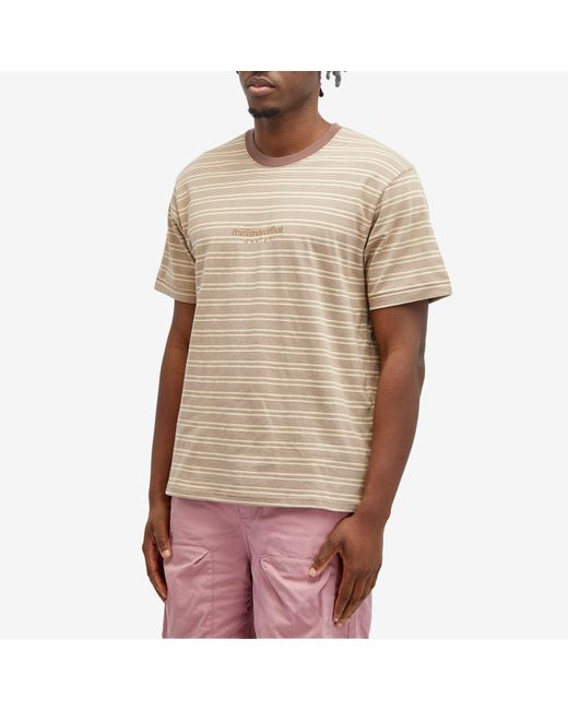 Thisisneverthat Natural Micro Striped T-Shirt for men