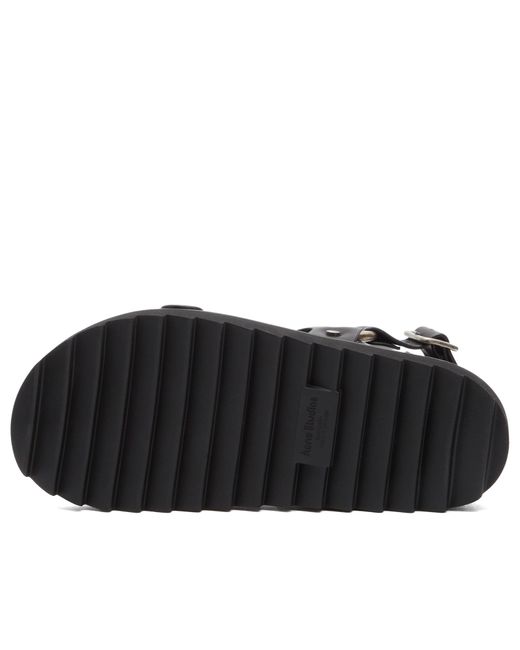 Acne Black Chunky Belt Sandals
