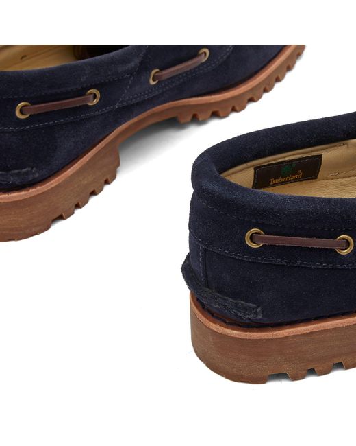 Timberland Blue Authentic 3 Eye Classic Lug Shoe for men