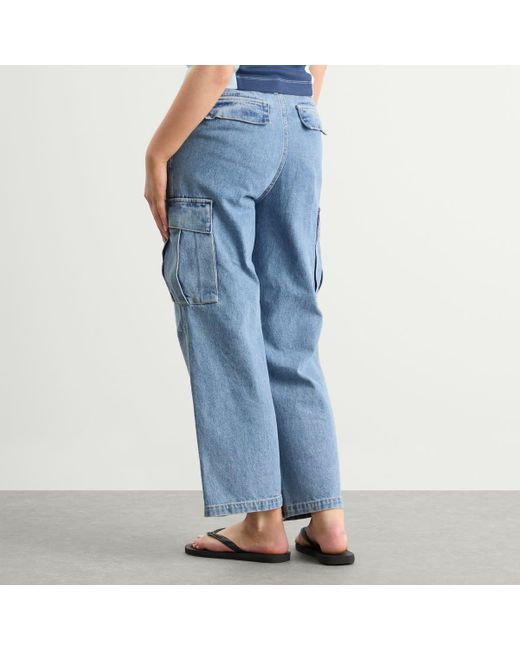 SUNDAYFRUITMARKET Blue Sun Denim Cargo Pants