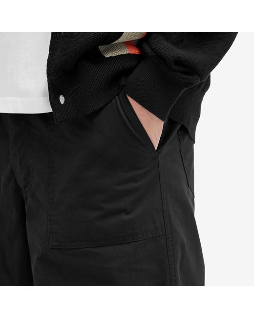 FRIZMWORKS Black Banding Wide Fatigue Trousers for men