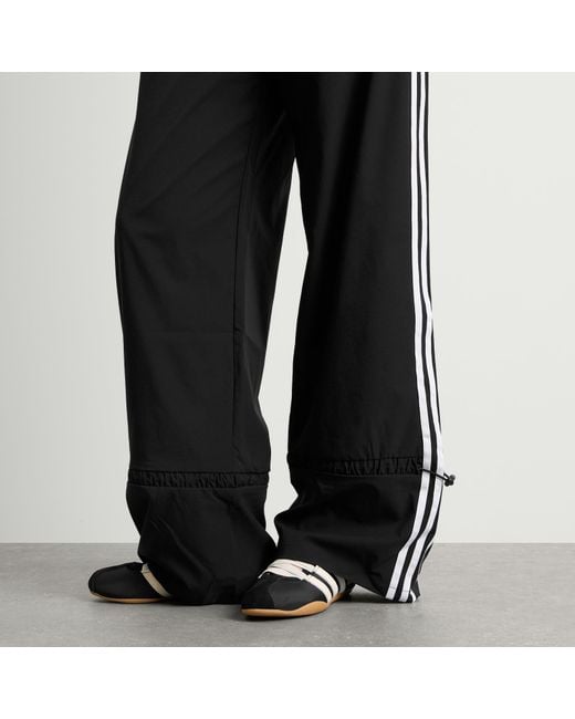 Adidas Black Pleated Nylon Track Pant