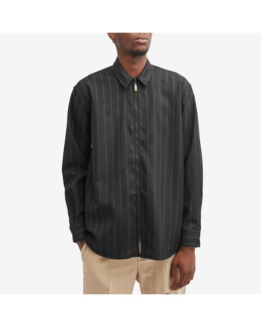 Soulland Black Derry Zip Shirt Jacket for men