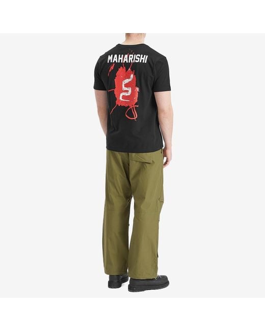 Maharishi Black Basquait Year Of The Snake T-Shirt for men