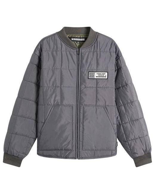 Neighborhood Gray Reversible Padded Jacket for men