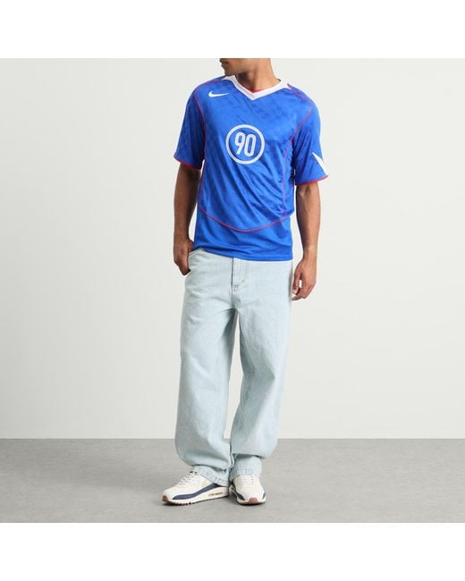 Nike Blue T90 Football Jersey for men