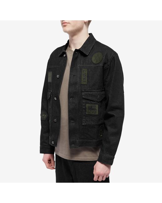 Black denim battle jacket 2025