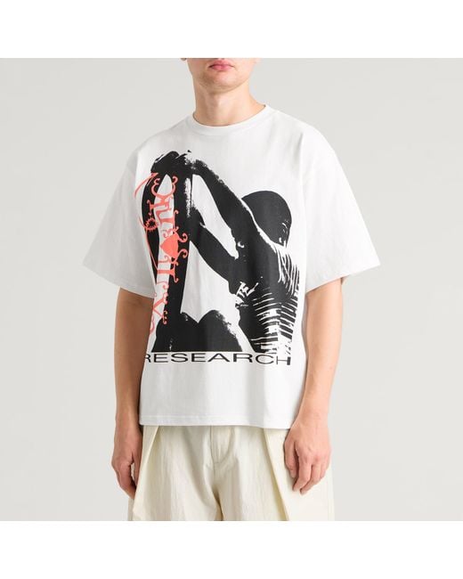 Ecstatic Research White Come Down T-Shirt for men
