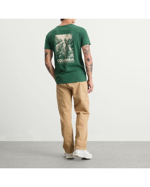 Columbia Green Rapid Ridge Back Graphic T-Shirt Ii for men