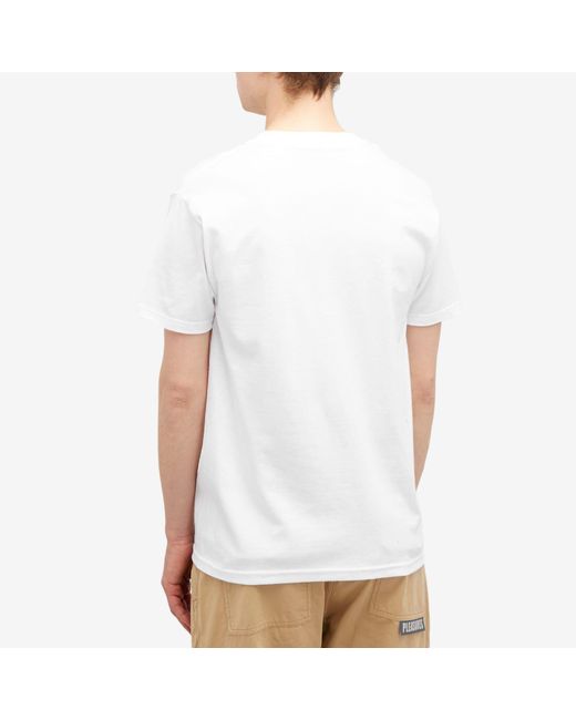Pleasures White Trespass T-Shirt for men