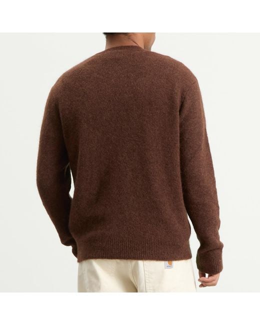 Forét Green Alpine Conrast Crew Neck Jumper for men