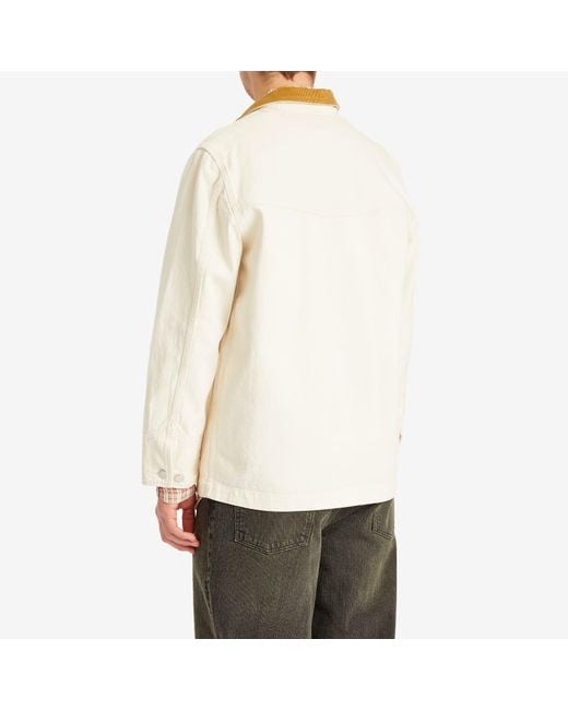 Drake's White Western Chore Jacket for men