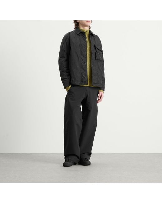 Stone Island Black Crinkle Reps Shirt Jacket for men
