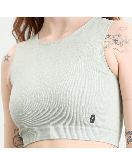 On Shoes Blue Studio Knit Crop Top