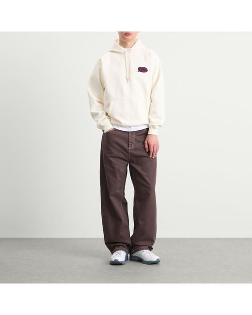 by Parra White Circled Script Logo Hoodie for men