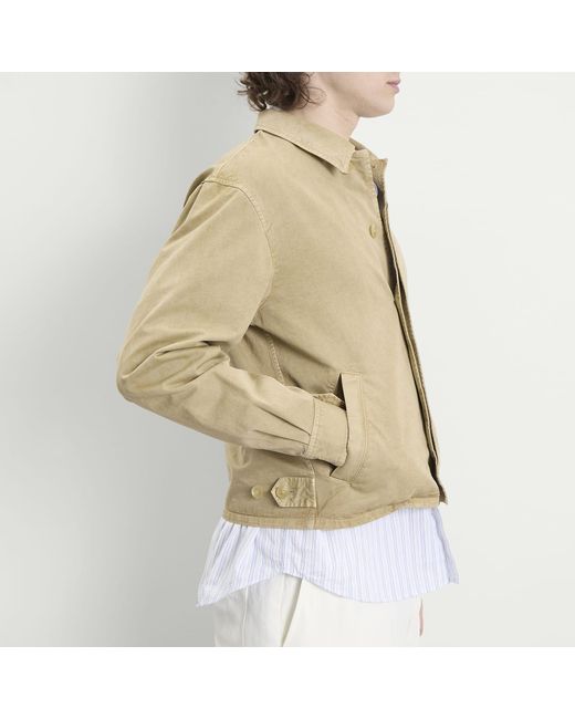 Auralee Natural Garment-Dyed Finx Light Chino Blouson for men