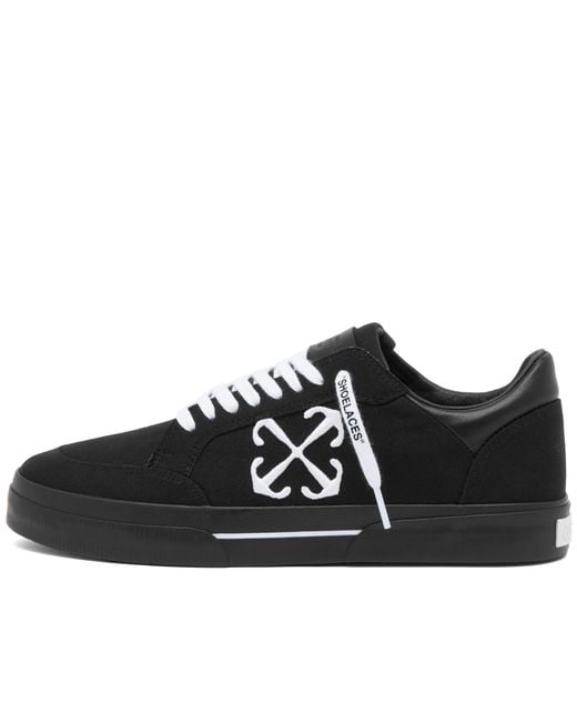 Off-White c/o Virgil Abloh Black Off- Vulcanzied Canvas Sneakers for men