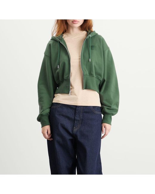 Nike Green Flight Fleece Crop Hoodie