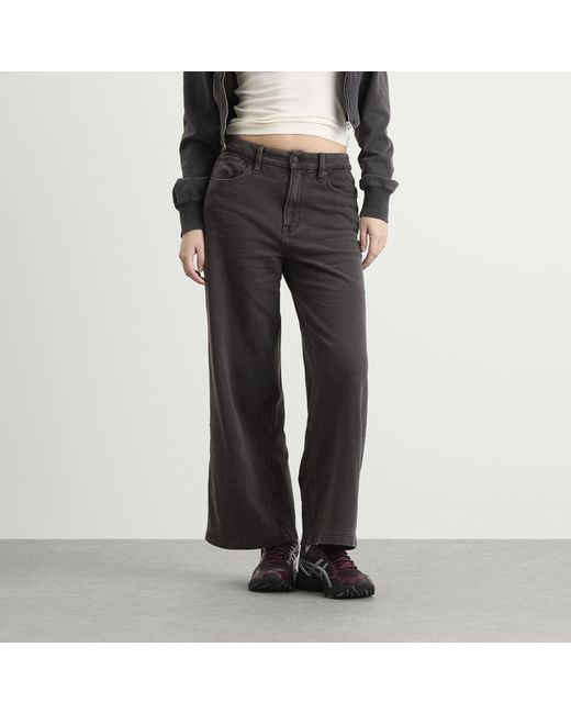 GOOD AMERICAN Gray Jeanius Crop Good Skate Sweatpants