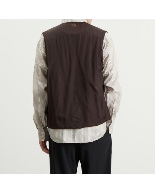 RANRA Brown Mill Viscose Cotton Vest for men
